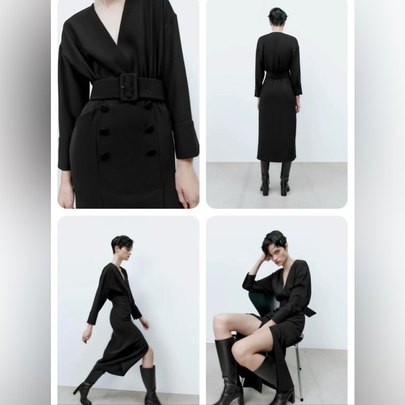 Zara belted dress NWT - Picture 6 of 9